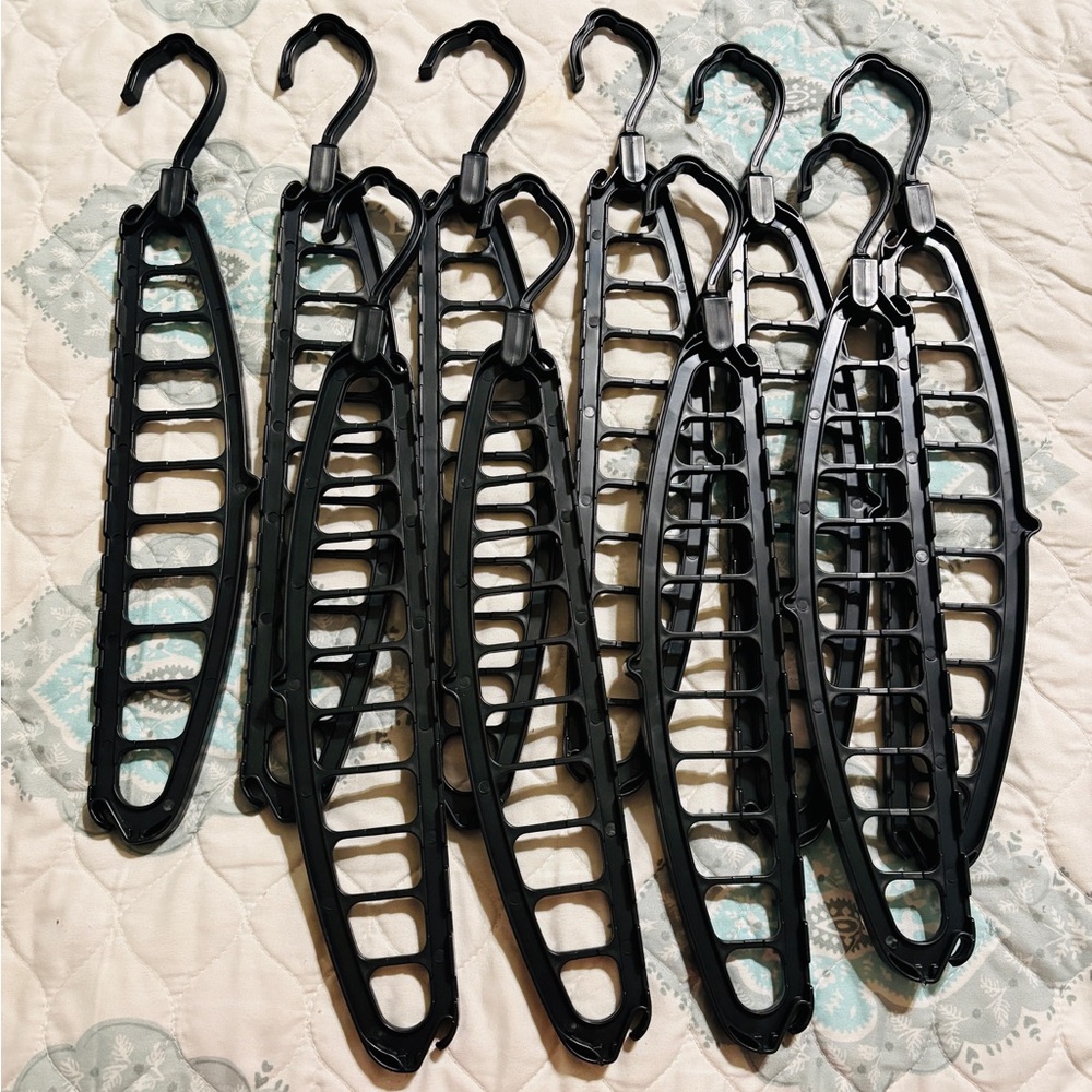 Black Space-Saving Hangers
